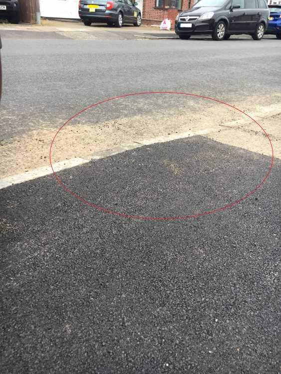 Evidential difference between neighbours dropped kerb and my own.jpg